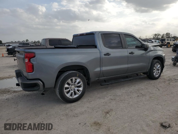 2020 Chevrolet Silverado 1500 Custom with VIN 3GCPWBEK4LG364229, listed as a Copart auction lot 48424615 with 57,742 mi miles and Salvage Title. Bid and sale history available at carsss.com. Image 3.