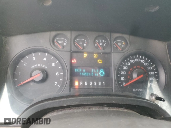 2009 Ford F-150 XL with VIN 1FTPF12V39KC05843, listed as a Copart auction lot 44594395 with 114,521 mi miles and Salvage Title. Bid and sale history available at carsss.com. Image 9.