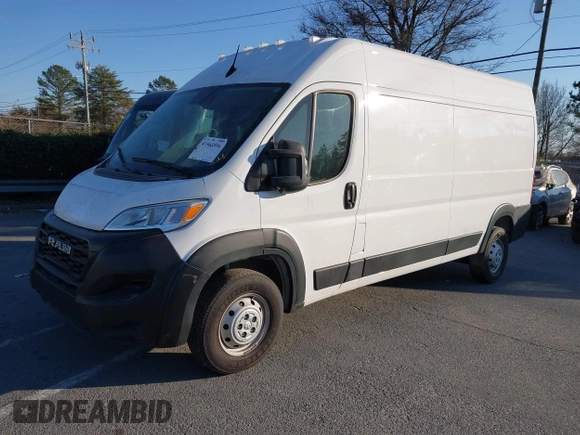 2023 Ram ProMaster Cargo with VIN 3C6MRVHGXPE509172, listed as a IAAI auction lot 41563596 with 67,348 mi miles. Bid and sale history available at carsss.com. Image 16.