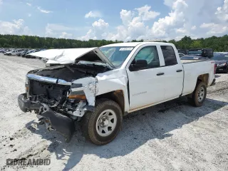 2018 Chevrolet Silverado 1500 Work Truck with VIN 1GCVKNEC8JZ254021, listed as a Copart auction lot 61599714 with 130,830 mi miles and Salvage Title. Bid and sale history available at carsss.com. Image 1.