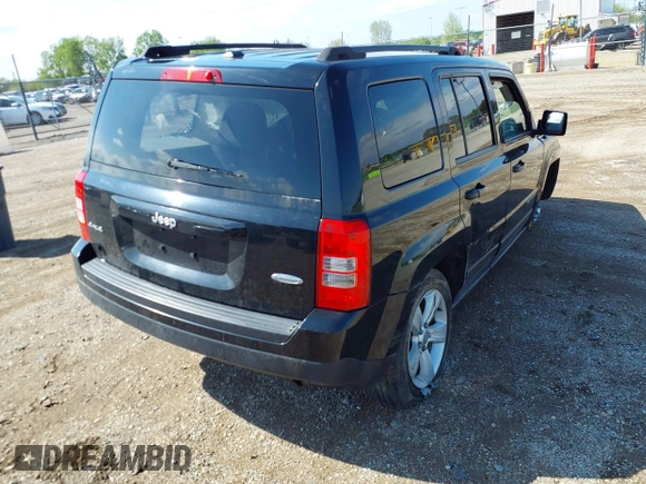 2014 Jeep Patriot Latitude with VIN 1C4NJRFB2ED501262, listed as a IAAI auction lot 42165657 with 107,551 mi miles and . Bid and sale history available at DreamBid. Image 4.