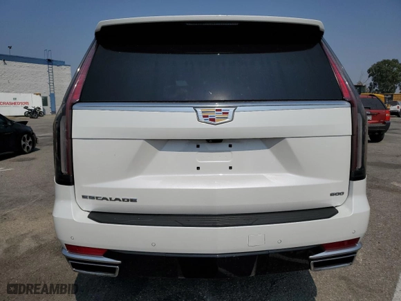 2021 Cadillac Escalade Premium Luxury with VIN 1GYS4BKL4MR215800, listed as a Copart auction lot 71655614 with 42,844 mi miles and Salvage Title. Bid and sale history available at carsss.com. Image 6.