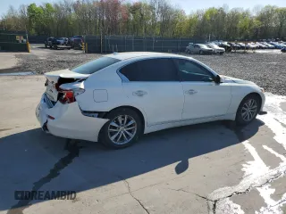 2015 Infiniti Q50 Premium with VIN JN1BV7AR7FM396450, listed as a Copart auction lot 54966605 with 179,342 mi miles and Salvage Title. Bid and sale history available at carsss.com. Image 3.
