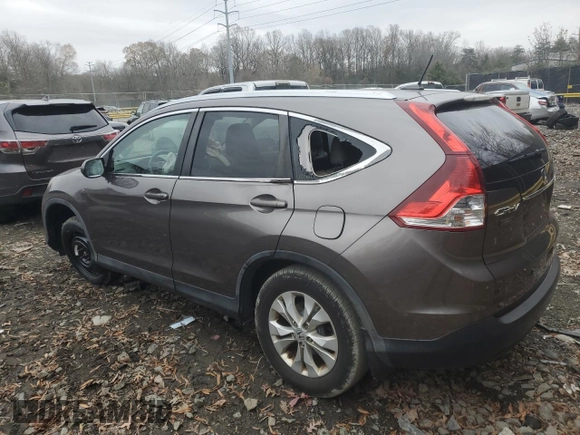 2012 Honda CR-V EX-L with VIN 5J6RM4H79CL015985, listed as a Copart auction lot 83445374 with 188,642 mi miles and Salvage Title. Bid and sale history available at DreamBid. Image 2.