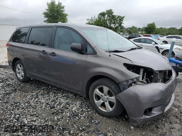 2011 Toyota Sienna with VIN 5TDZK3DC2BS114489, listed as a Copart auction lot 57773685 with 177,147 mi miles and Salvage title. Bid and sale history available at DreamBid. Image 4.