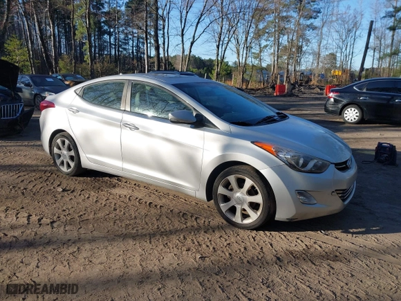 2012 Hyundai Elantra GLS with VIN KMHDH4AE1CU258404, listed as a IAAI auction lot 41766937 with 139,012 mi miles. Bid and sale history available at carsss.com. Image 1.