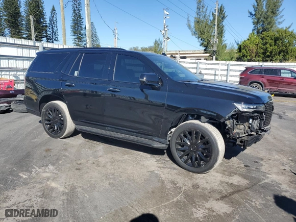 2021 Cadillac Escalade RWD Premium Luxury with VIN 1GYS3BKL4MR430046, listed as a Copart auction lot 83361374 with 57,230 mi miles and Salvage Title. Bid and sale history available at carsss.com. Image 4.