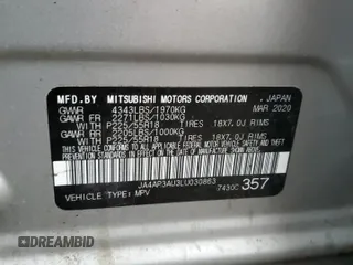 2020 Mitsubishi Outlander Sport ES 2.0 with VIN JA4AP3AU3LU030863, listed as a Copart auction lot 65605942 with 26,133 mi miles. Bid and sale history available at carsss.com. Image 10.