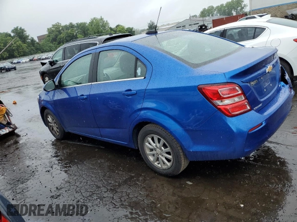 2017 Chevrolet Sonic LT with VIN 1G1JD5SG6H4173423, listed as a Copart auction lot 60721595 with 99,860 mi miles and Salvage title. Bid and sale history available at DreamBid. Image 2.