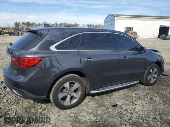 2016 Acura MDX with VIN 5FRYD4H25GB010313, listed as a Copart auction lot 46729375 with 145,118 mi miles and Salvage Title. Bid and sale history available at carsss.com. Image 3.