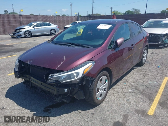 2017 Kia Forte LX with VIN 3KPFK4A71HE042784, listed as a IAAI auction lot 42152726 with 165,474 mi miles. Bid and sale history available at carsss.com. Image 2.