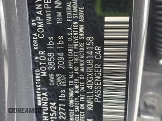 2024 Hyundai Elantra SE with VIN KMHLL4DGXRU814158, listed as a Copart auction lot 64657335 with 13,995 mi miles and Non repairable. Bid and sale history available at DreamBid. Image 12.