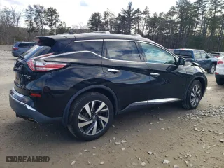 2017 Nissan Murano SL with VIN 5N1AZ2MH2HN169341, listed as a Copart auction lot 47992725 with 50,654 mi miles and Salvage Title. Bid and sale history available at carsss.com. Image 3.