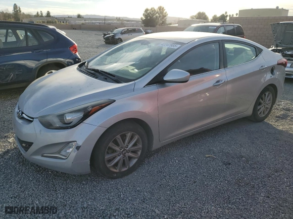 2015 Hyundai Elantra SE with VIN 5NPDH4AEXFH550314, listed as a Copart auction lot 42247985 with 159,663 mi miles and Salvage Title. Bid and sale history available at carsss.com. Image 1.