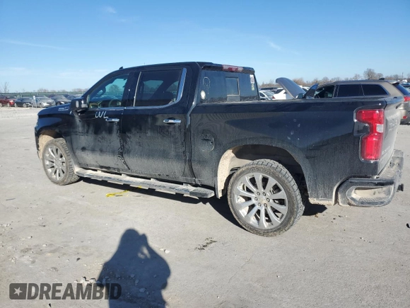 2021 Chevrolet Silverado 1500 High Country with VIN 3GCUYHET7MG234553, listed as a Copart auction lot 43255345 with 0 mi miles and Salvage Title. Bid and sale history available at carsss.com. Image 2.