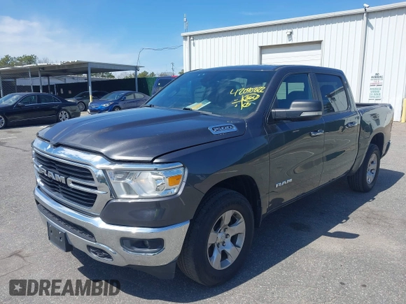 2019 Ram 1500 Big Horn/Lone Star with VIN 1C6RRFFG7KN782511, listed as a IAAI auction lot 42040822 with 156,310 mi miles. Bid and sale history available at carsss.com. Image 2.