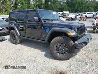 2024 Jeep Wrangler Willys z VIN 1C4RJXN62RW204366, wystawiony jako Copart lot #54132025 z przebiegiem 2 701 mil mil oraz Szkoda całkowita • Salvage title. Historia ofert i sprzedaży dostępna na DreamBid. Obrazek 4.