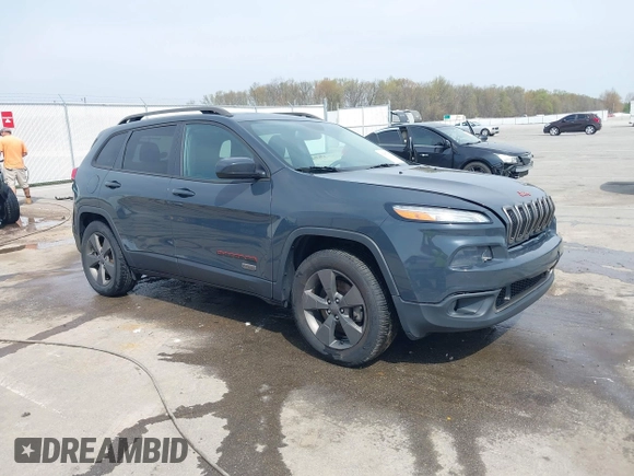 2016 Jeep Cherokee Latitude with VIN 1C4PJMCB2GW357736, listed as a IAAI auction lot 42017755 with 97,650 mi miles. Bid and sale history available at carsss.com. Image 1.