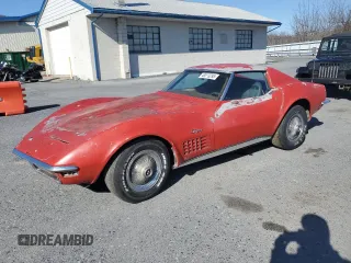 1972 Chevrolet Corvette with VIN 1Z37K2S513342, listed as a Copart auction lot 48513295 with 14,945 mi miles and Clean title. Bid and sale history available at DreamBid. Image 1.