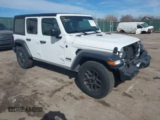 2024 Jeep Wrangler Sport S with VIN 1C4PJXDN4RW300936, listed as a IAAI auction lot 41671073 with 6,195 mi miles. Bid and sale history available at carsss.com. Image 1.