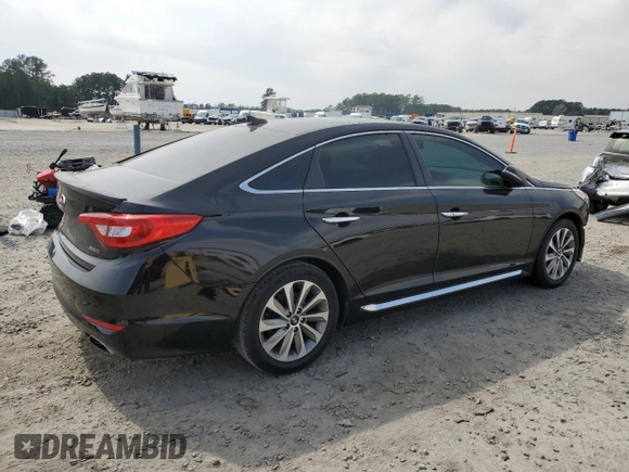 2016 Hyundai Sonata Sport with VIN 5NPE34AF8GH377664, listed as a Copart auction lot 49029885 with 155,465 mi miles and Salvage Title. Bid and sale history available at DreamBid. Image 3.