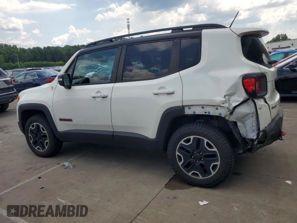 2016 Jeep Renegade Trailhawk z VIN ZACCJBCT9GPC89105, wystawiony jako Copart lot #62579715 z przebiegiem 136 167 mil mil oraz Szkoda całkowita • Salvage title. Historia ofert i sprzedaży dostępna na DreamBid. Obrazek 2.