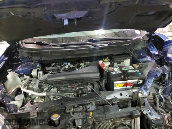2017 Nissan Rogue SV with VIN KNMAT2MT5HP573152, listed as a Copart auction lot 41816555 with 95,331 mi miles and Non Repairable. Bid and sale history available at carsss.com. Image 12.