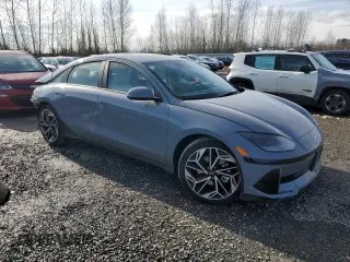 2024 Hyundai IONIQ 6 SEL with VIN KMHM34AC9RA080149, listed as a Copart auction lot 44075075 with 2,255 mi miles and Salvage Title. Bid and sale history available at carsss.com. Image 4.