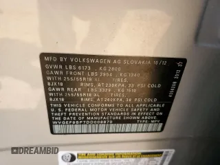 2013 Volkswagen Touareg Exec z VIN WVGEF9BP7DD008870, wystawiony jako Copart lot #56552285 z przebiegiem 234 609 mil mil oraz Tytuł czysty. Historia ofert i sprzedaży dostępna na DreamBid. Obrazek 13.