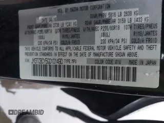 2016 Mazda CX-9 Touring with VIN JM3TCBCY5G0101490, listed as a IAAI auction lot 42062846 with 85,352 mi miles and . Bid and sale history available at DreamBid. Image 9.