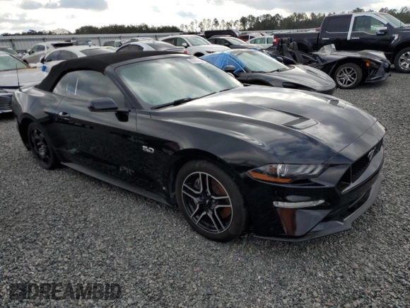 2018 Ford Mustang GT Premium with VIN 1FATP8FF6J5110967, listed as a Copart auction lot 85610744 with Not provided miles and Salvage title. Bid and sale history available at DreamBid. Image 4.