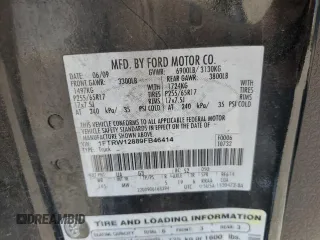 2009 Ford F-150 XL with VIN 1FTRW12889FB46414, listed as a Copart auction lot 57689325 with 197,779 mi miles and Salvage title. Bid and sale history available at DreamBid. Image 12.