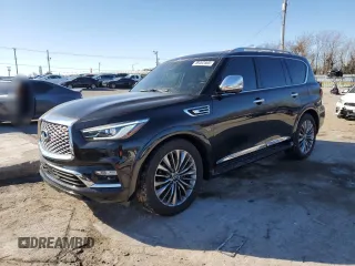 2018 Infiniti QX80 with VIN JN8AZ2NF2J9660514, listed as a Copart auction lot 89302565 with 52,157 mi miles and Salvage Title. Bid and sale history available at carsss.com. Image 1.