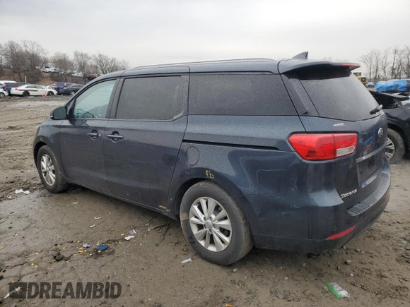 2016 Kia Sedona LX with VIN KNDMB5C13G6129452, listed as a Copart auction lot 46335475 with 118,617 mi miles and Salvage Title. Bid and sale history available at DreamBid. Image 2.