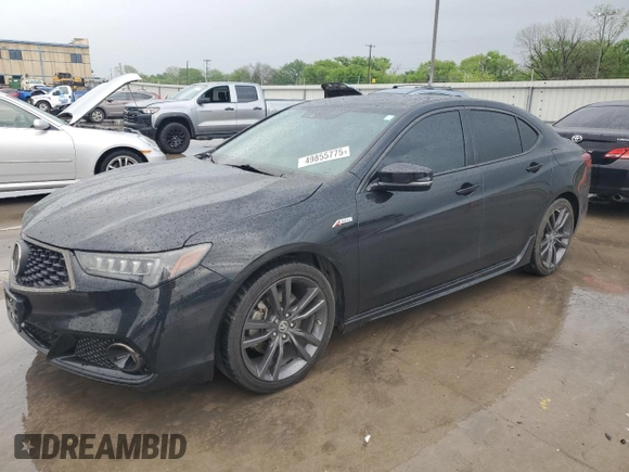 2020 Acura TLX w/A-Spec Pkg with VIN 19UUB1F69LA008367, listed as a Copart auction lot 49855775 with 94,649 mi miles and Salvage title. Bid and sale history available at DreamBid. Image 1.