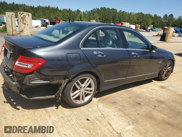 2012 Mercedes-Benz C 250 Sport with VIN WDDGF4HB0CR234798, listed as a Copart auction lot 53260695 with 91,731 mi miles and Salvage Title. Bid and sale history available at DreamBid. Image 3.