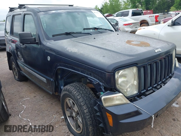 2008 Jeep Liberty Sport with VIN 1J8GN28K28W261858, listed as a IAAI auction lot 42122117 with 97,865 mi miles. Bid and sale history available at carsss.com. Image 1.