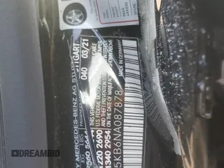 2022 Mercedes-Benz CLS 450 с VIN W1K2J5KB6NA087878, выставлен на аукционе Copart как лот 53640445 с пробегом 35 682 миль миль и Списание • Salvage title. История ставок и продаж доступна на DreamBid. Изображение 13.
