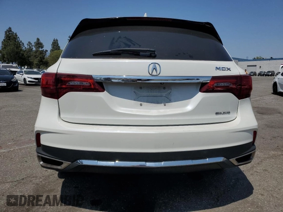 2018 Acura MDX Technology with VIN 5J8YD4H50JL015632, listed as a Copart auction lot 62608615 with 52,999 mi miles and Salvage title. Bid and sale history available at DreamBid. Image 6.