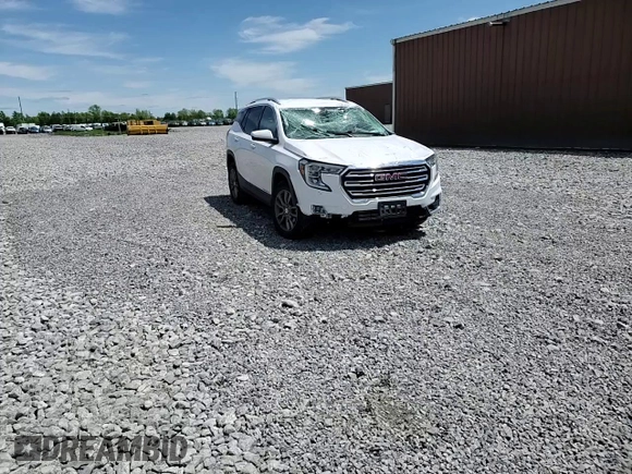 2022 GMC Terrain SLT with VIN 3GKALVEV0NL109666, listed as a Copart auction lot 57865495 with 75,738 mi miles and Salvage title. Bid and sale history available at DreamBid. Image 14.