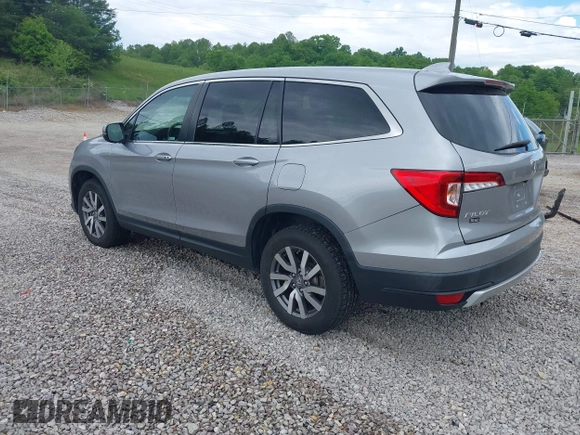 2021 Honda Pilot EX-L with VIN 5FNYF6H50MB063465, listed as a IAAI auction lot 42160636 with 28,595 mi miles and . Bid and sale history available at DreamBid. Image 3.
