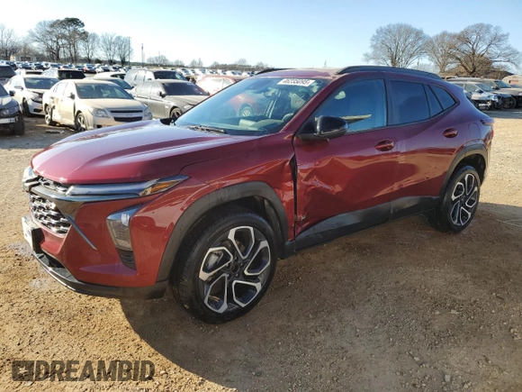 2024 Chevrolet Trax 2RS with VIN KL77LJE25RC007850, listed as a Copart auction lot 46235095 with 13,904 mi miles and Salvage Title. Bid and sale history available at DreamBid. Image 1.