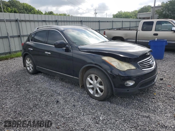 2010 Infiniti EX with VIN JN1AJ0HP1AM700027, listed as a Copart auction lot 61242935 with 204,033 mi miles and Salvage title. Bid and sale history available at DreamBid. Image 4.