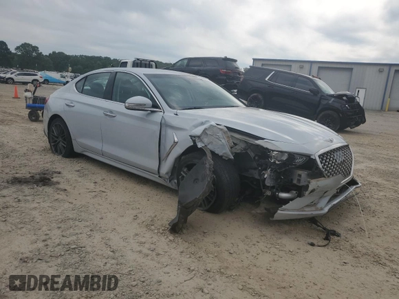 2019 Genesis G70 Advanced with VIN KMTG64LA2KU031319, listed as a Copart auction lot 59487385 with 15,320 mi miles and Salvage title. Bid and sale history available at DreamBid. Image 4.