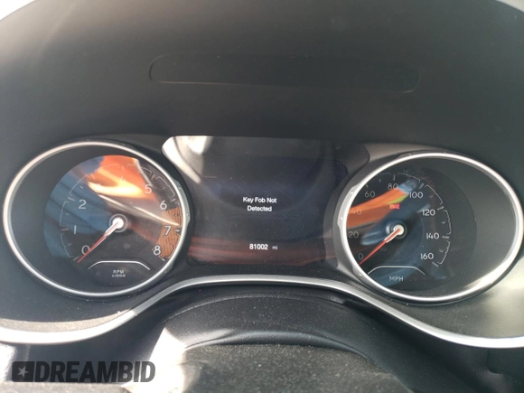 2020 Jeep Compass Latitude with VIN 3C4NJCBB1LT224419, listed as a Copart auction lot 53473975 with 81,002 mi miles and Salvage title. Bid and sale history available at DreamBid. Image 9.