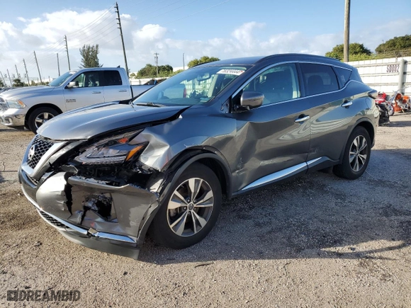 2019 Nissan Murano SL with VIN 5N1AZ2MJ5KN127983, listed as a Copart auction lot 78324444 with 53,284 mi miles and Non Repairable. Bid and sale history available at carsss.com. Image 1.