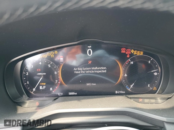 2025 Mazda CX-70 with VIN JM3KJDHD4S1115855, listed as a Copart auction lot 60230865 with 5,899 mi miles and Salvage title. Bid and sale history available at DreamBid. Image 9.