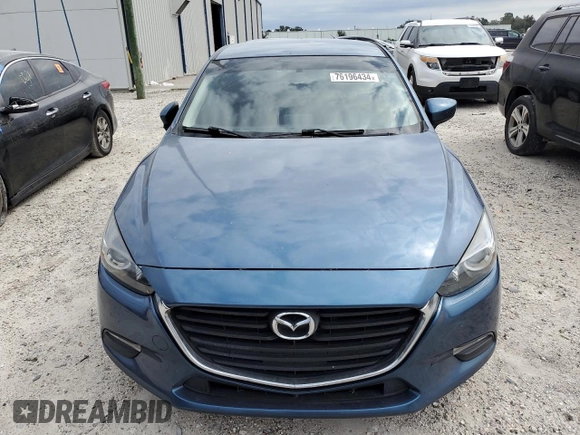 2017 Mazda 3 Sport with VIN 3MZBN1K75HM156082, listed as a Copart auction lot 76196434 with 43,578 mi miles and Salvage Title. Bid and sale history available at carsss.com. Image 5.