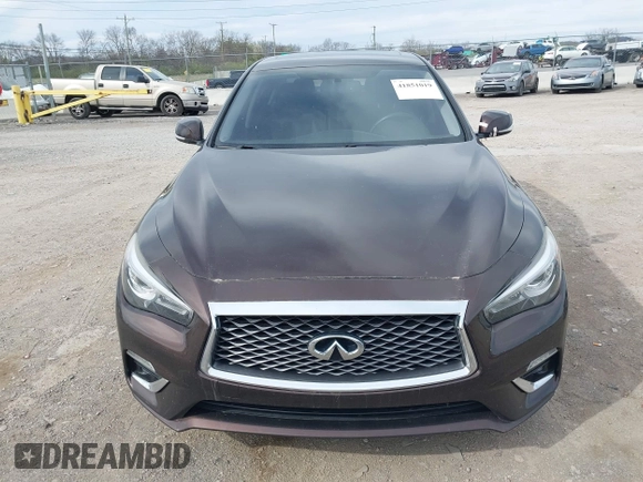 2018 Infiniti Q50 3.0t Luxe with VIN JN1EV7AR2JM445138, listed as a IAAI auction lot 41851019 with 75,018 mi miles. Bid and sale history available at carsss.com. Image 12.