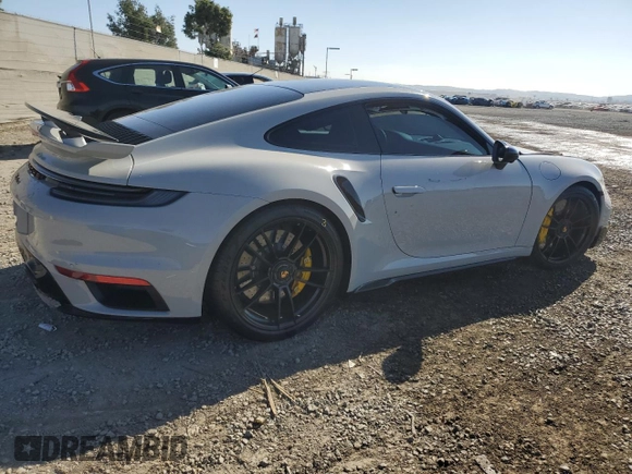 2024 Porsche 911 Turbo with VIN WP0AD2A91RS253671, listed as a Copart auction lot 43981045 with 12,844 mi miles and Salvage Title. Bid and sale history available at carsss.com. Image 3.